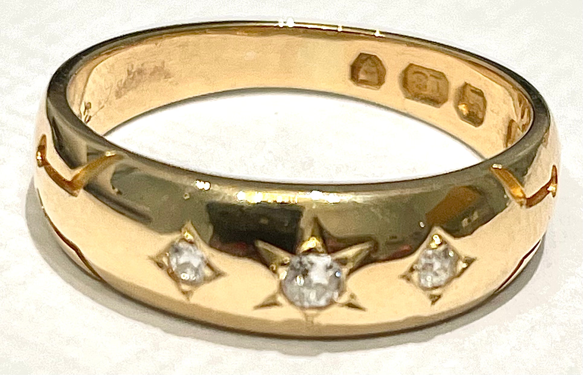 3 Stone Star Set Ring - London 1890 (Vintage)