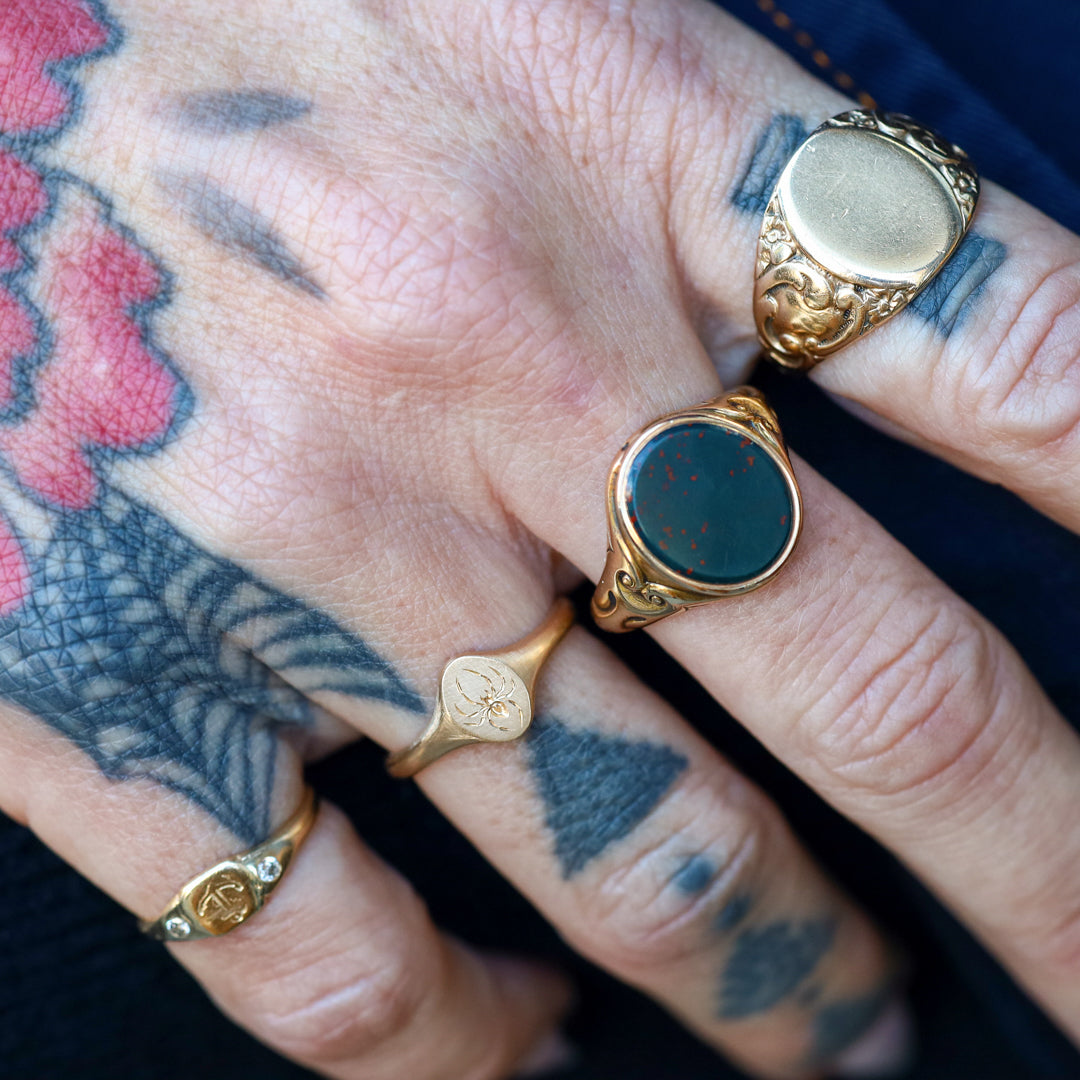 Victorian Bloodstone Signet Ring