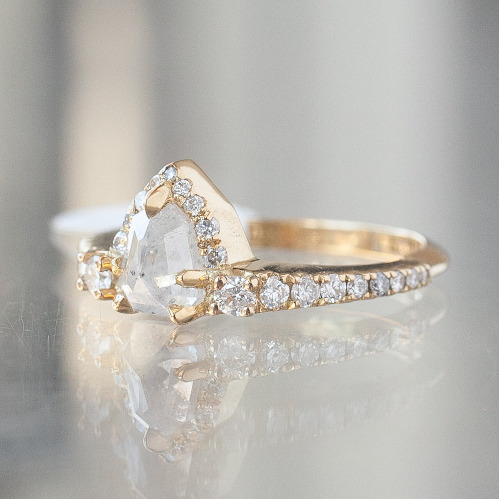 Petite Icy Diamond Shield Theodora Ring