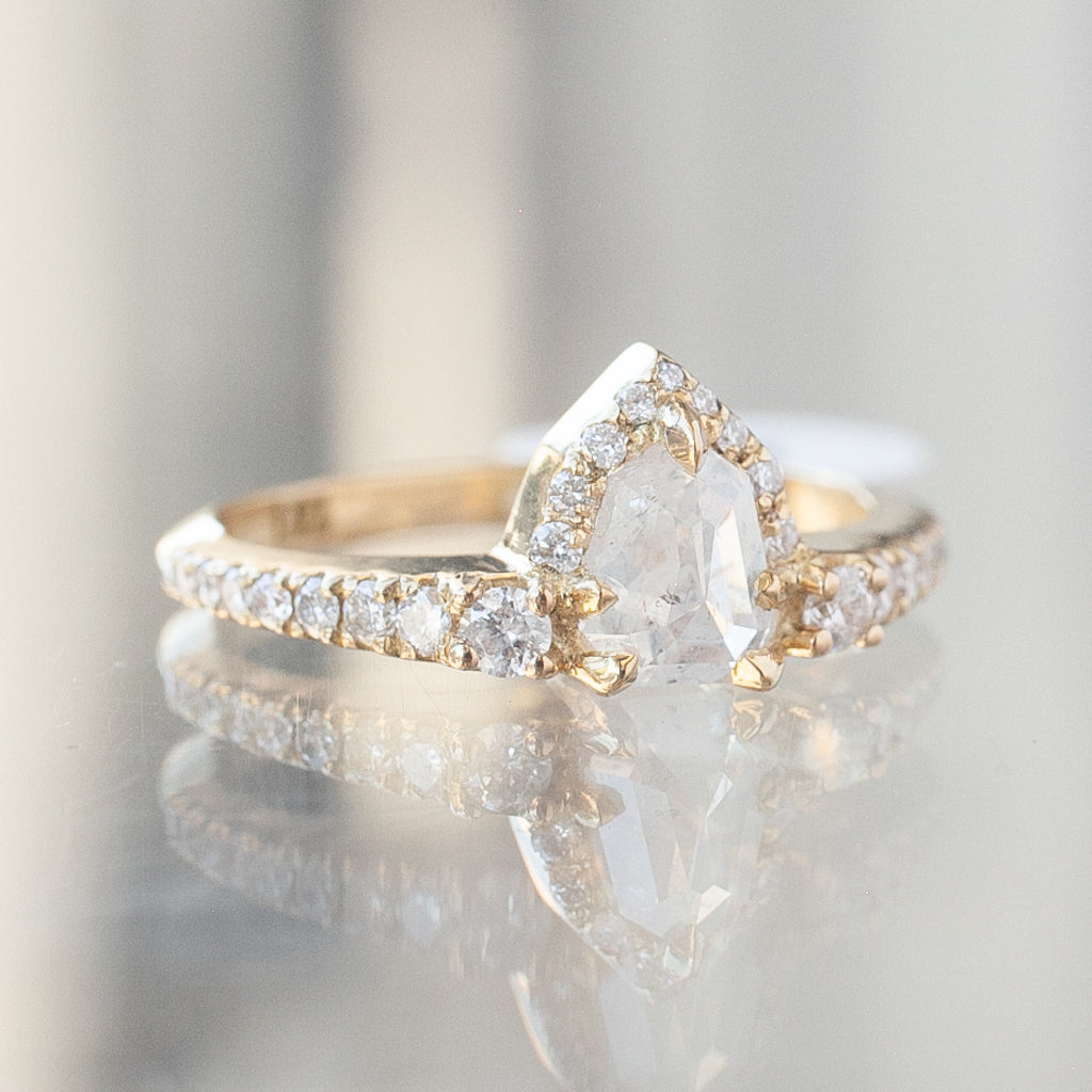 Petite Icy Diamond Shield Theodora Ring