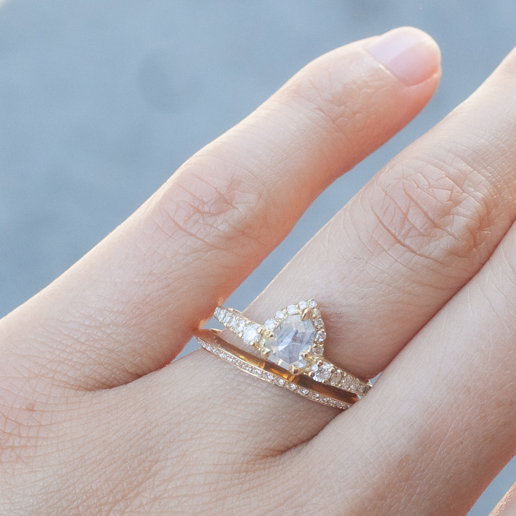 Petite Icy Diamond Shield Theodora Ring