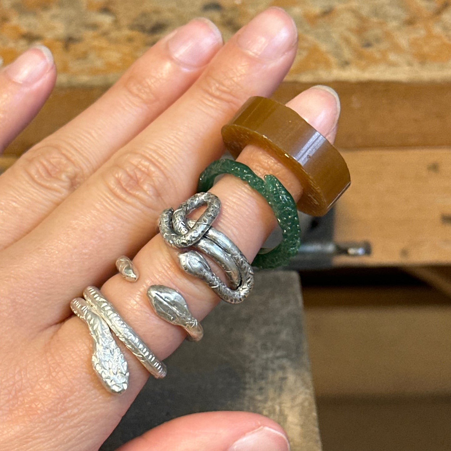 2/16 Year of the Snake Ring Pendant Wax Carving Workshop