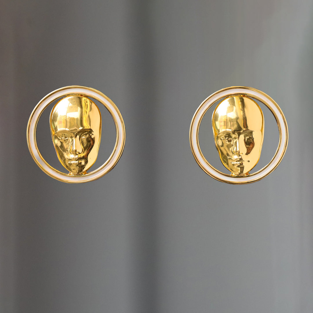 Circle Face Earrings