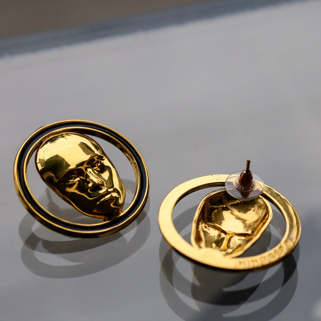 Circle Face Earrings