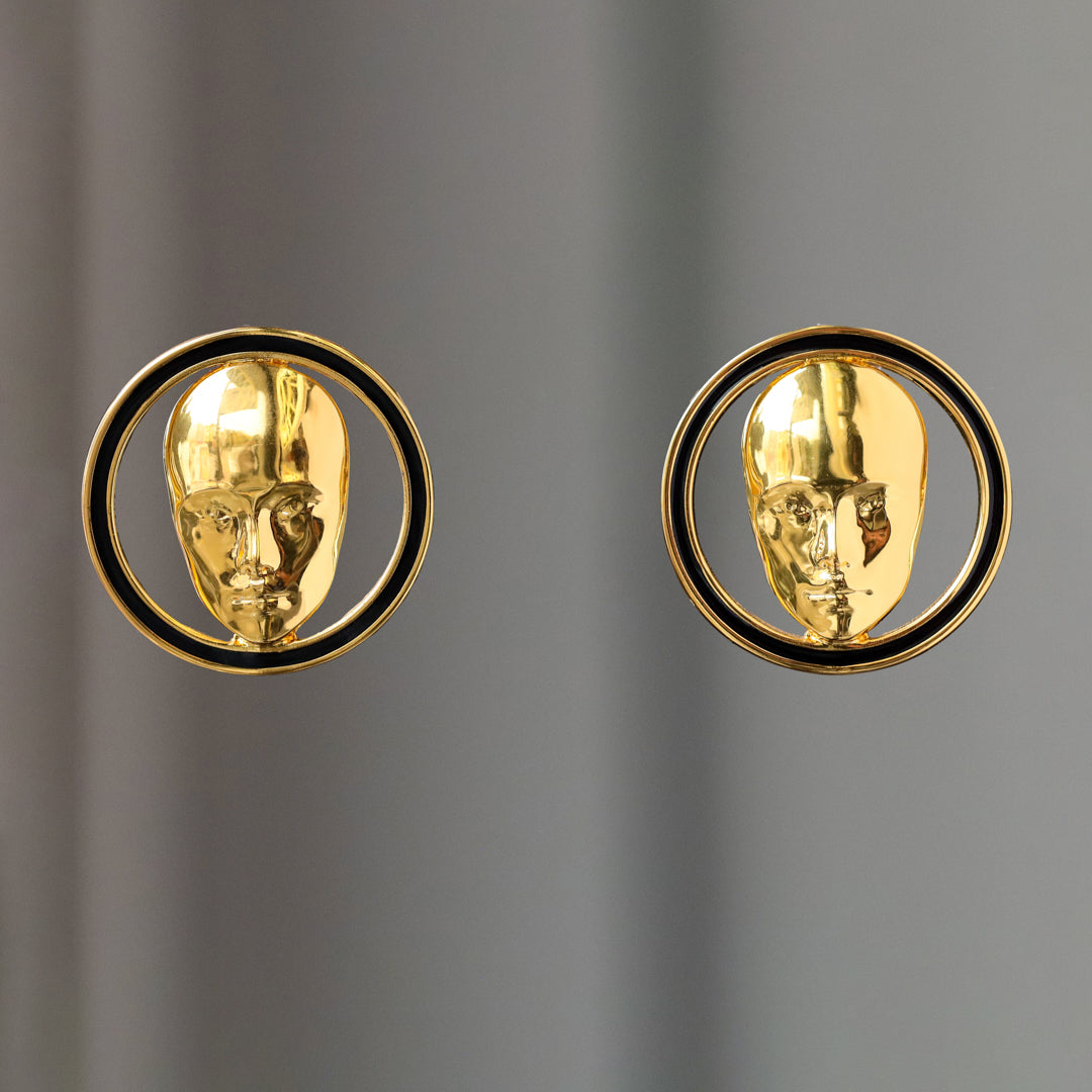 Circle Face Earrings