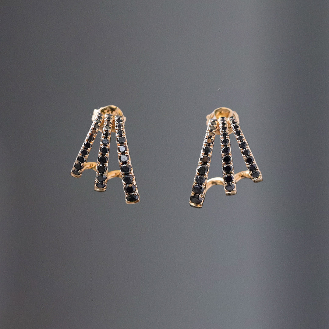 Graduated 3 Row Pavé Stud
