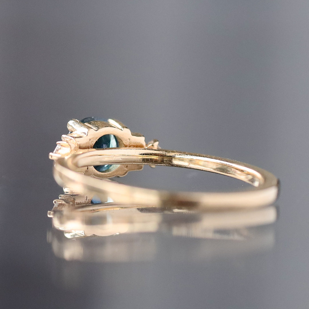 Teal Montana Sapphire Accent Ring