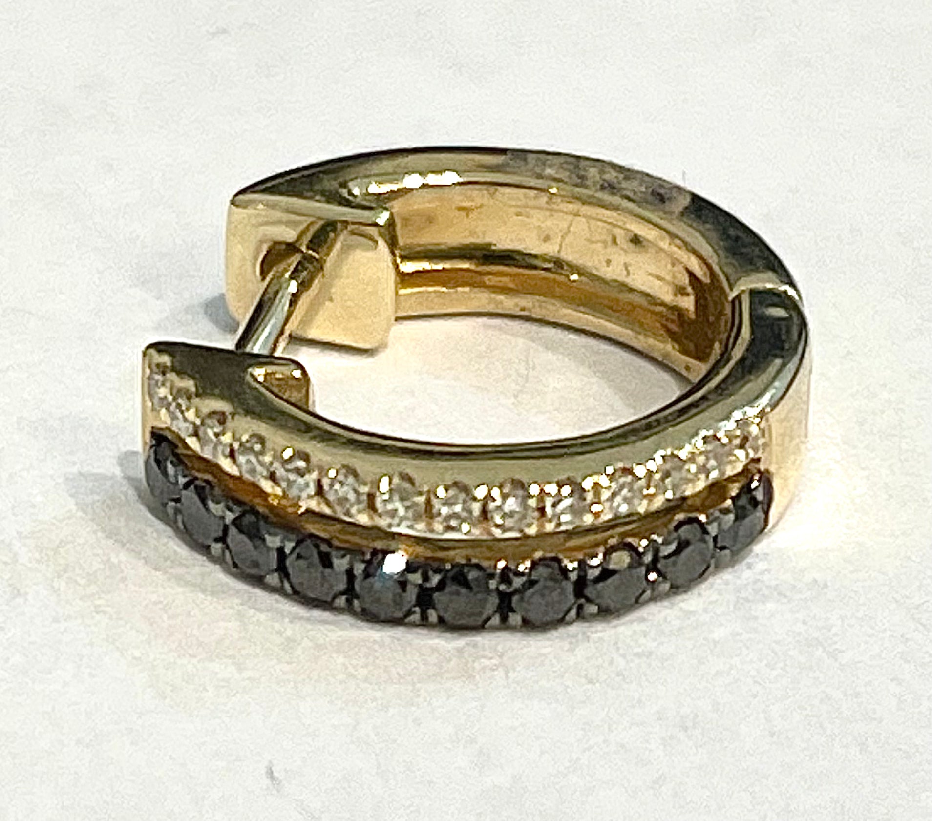 Double Illusion Pave Huggie