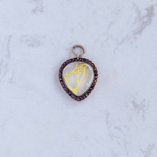 Antique Georgian 18th Century Garnet Heart Locket