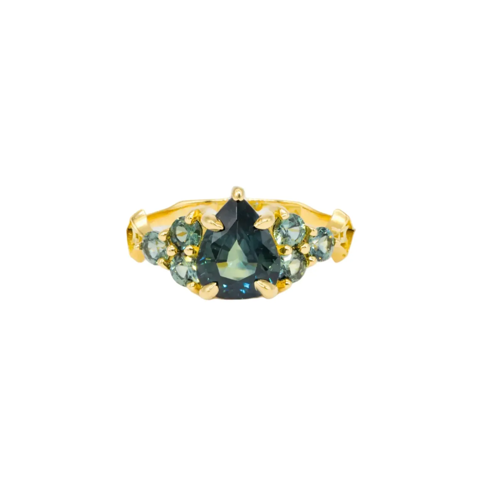 Nico Ring - Teal Pear Sapphire (2.07ct)