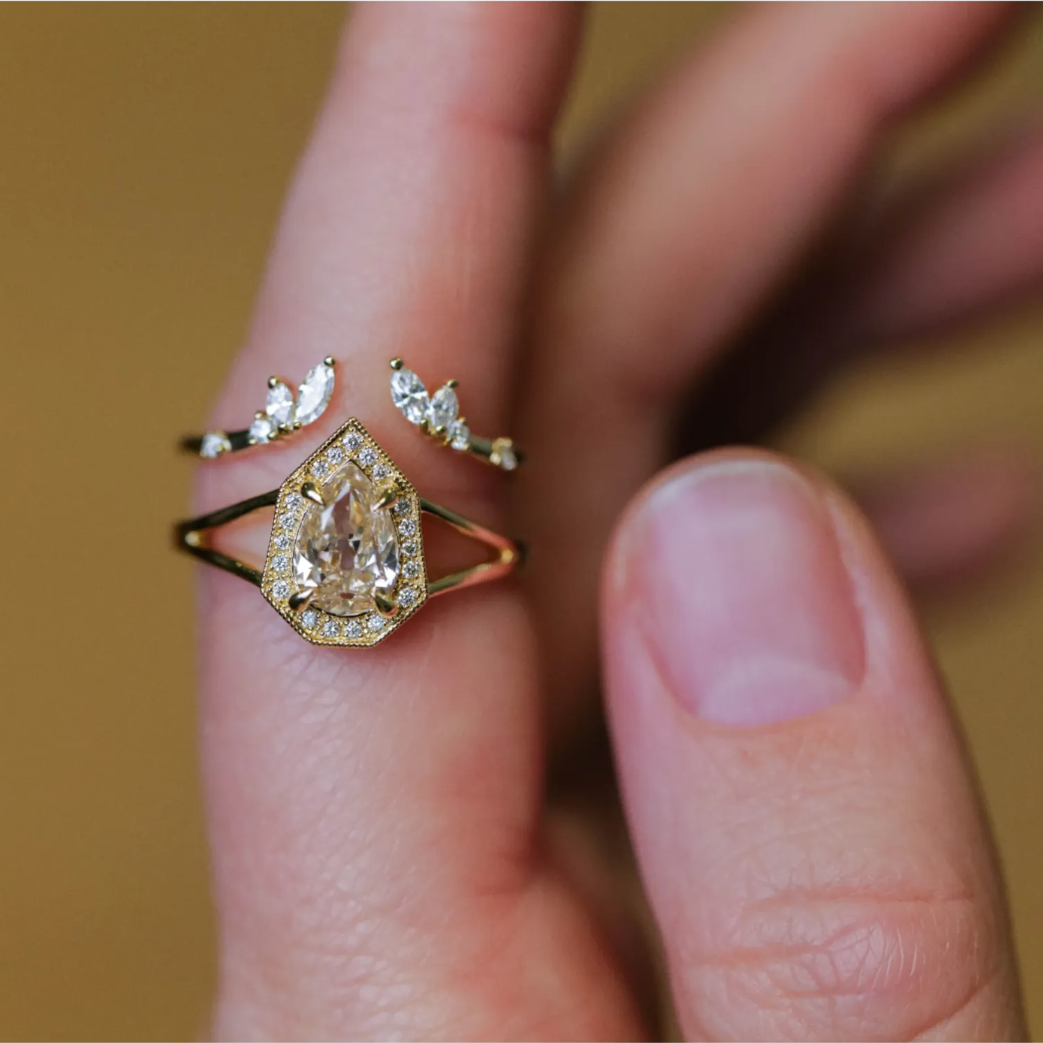 Petite Phoebe Ring - Light Champagne Diamond (1.13ct)