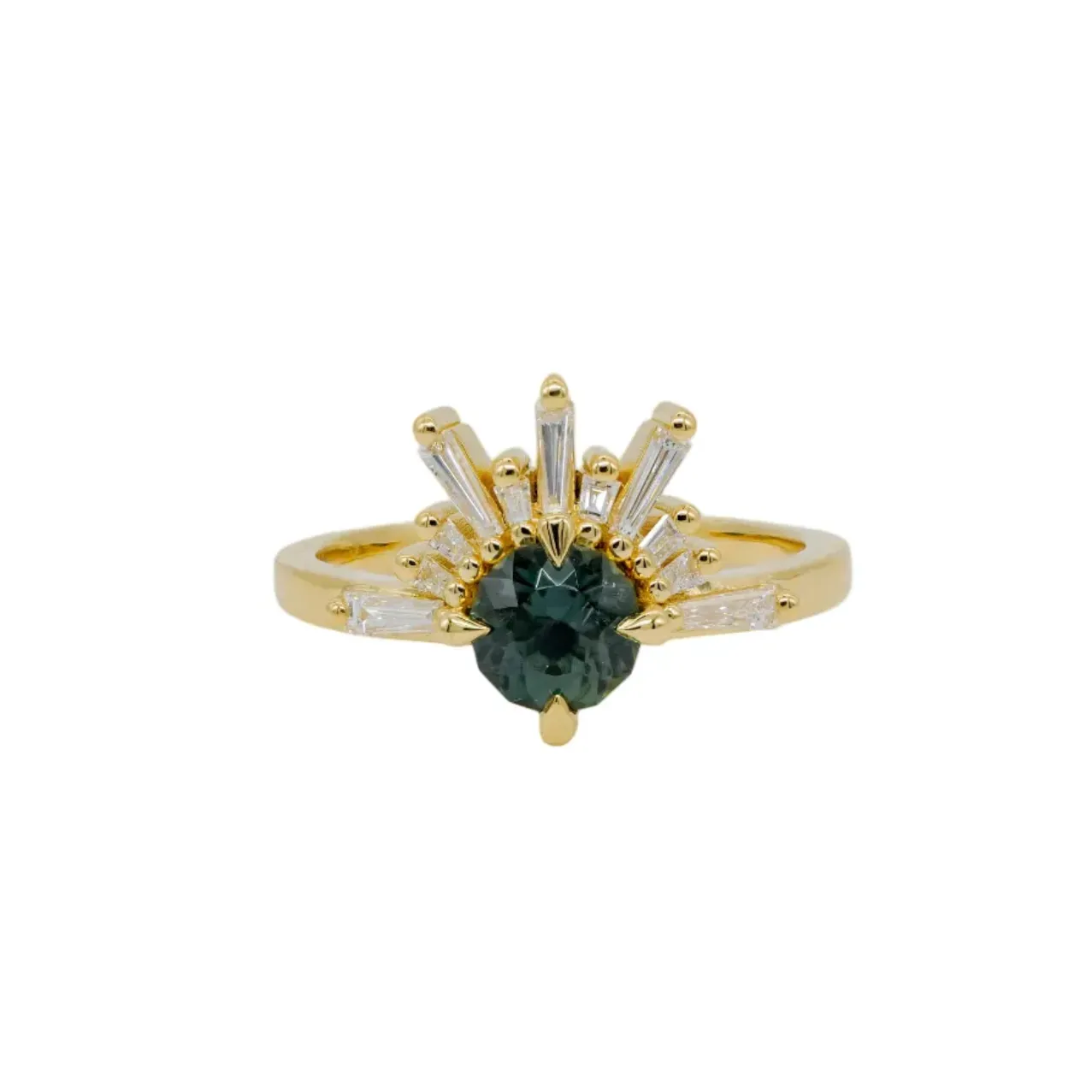 Classic Demi Feu - Peacock Teal Sapphire (1.042ct)