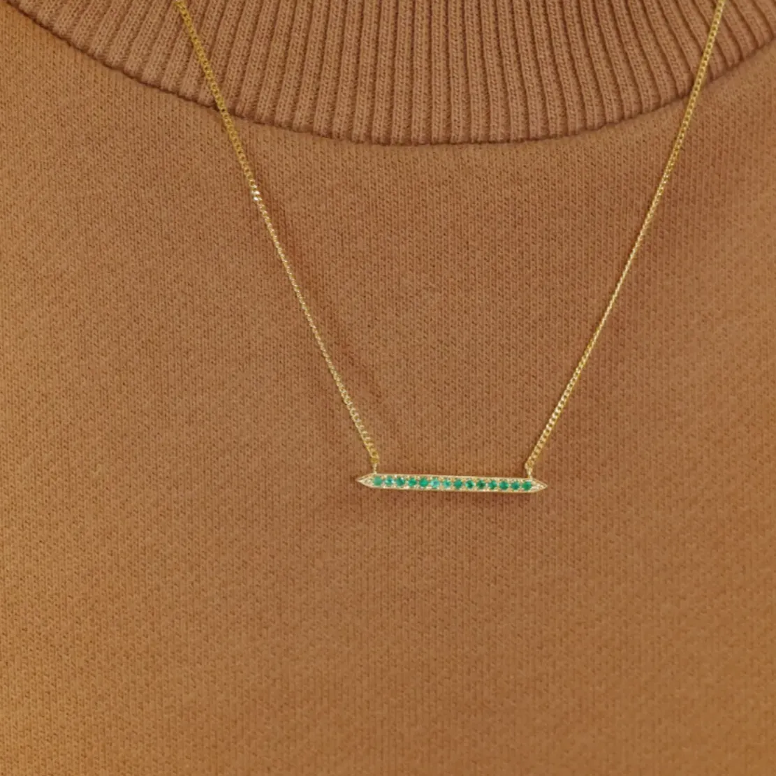 Tegla Necklace - Pavé