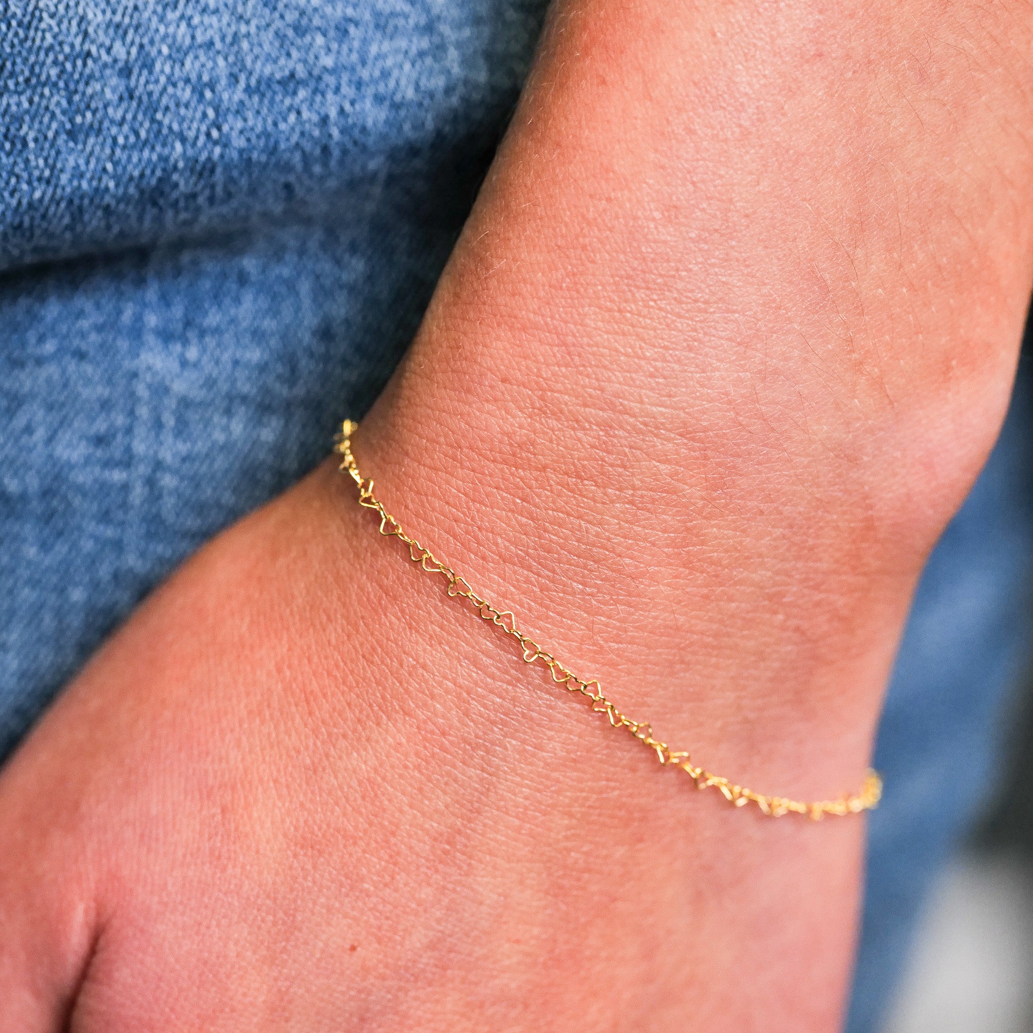 Petite Heart Chain Bracelet