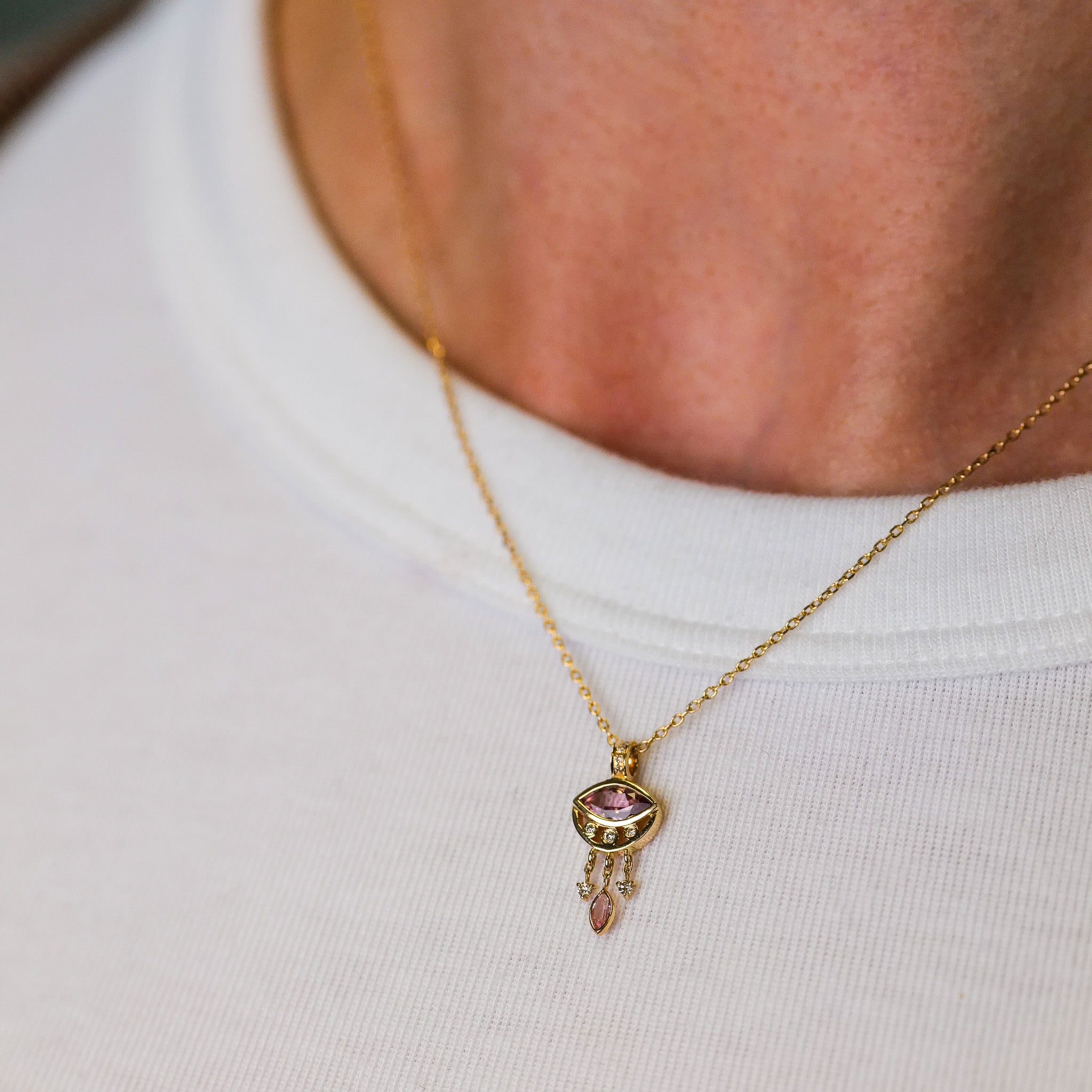 Petite Stone Eye Necklace