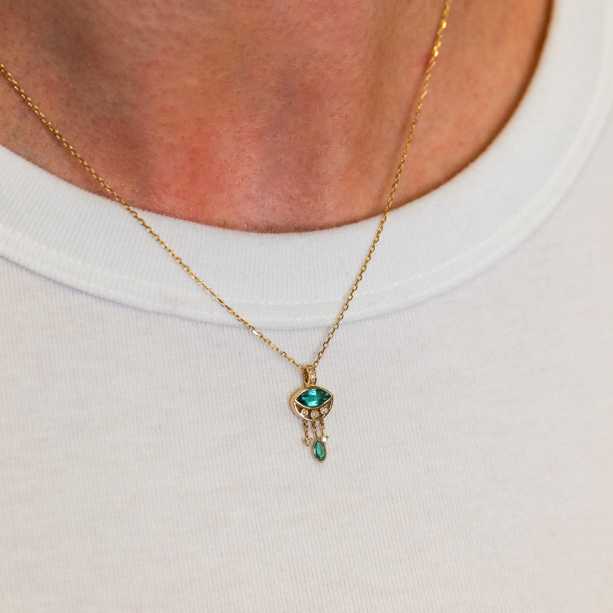 Petite Stone Eye Necklace