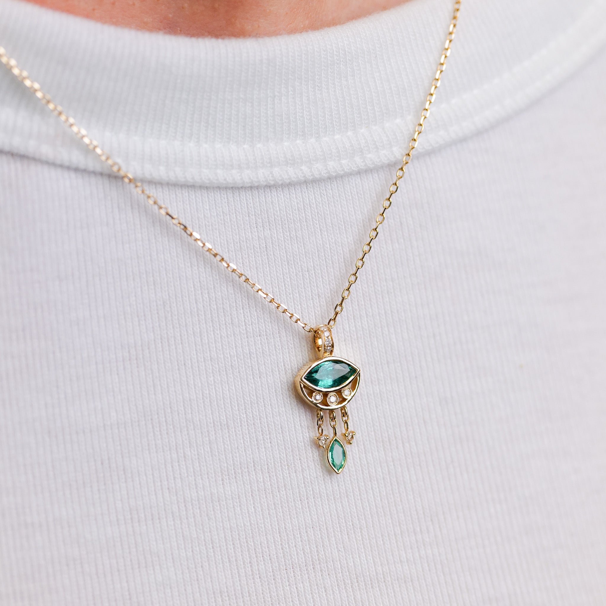 Petite Stone Eye Necklace