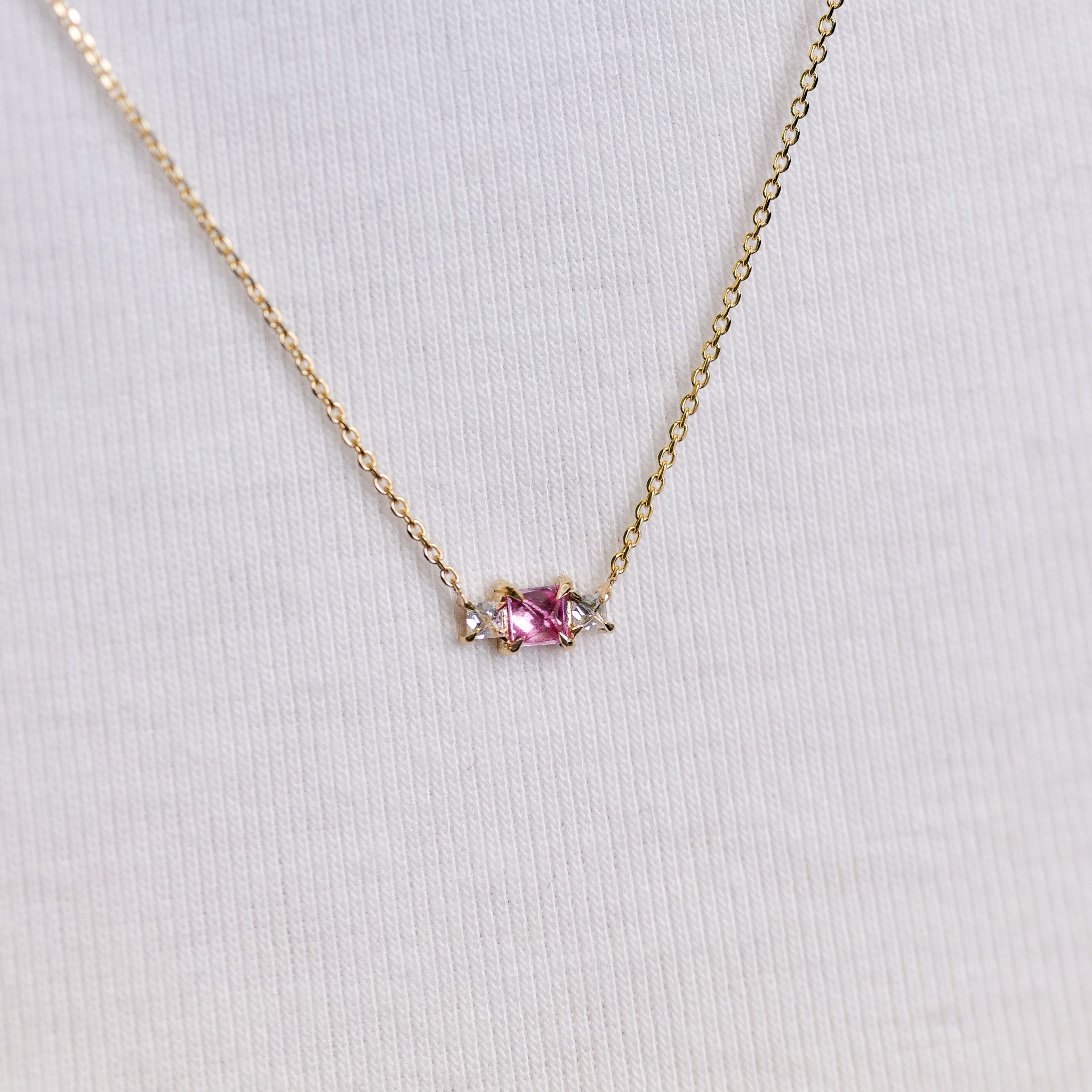 Grande Temple Necklace - Pink Sapphire