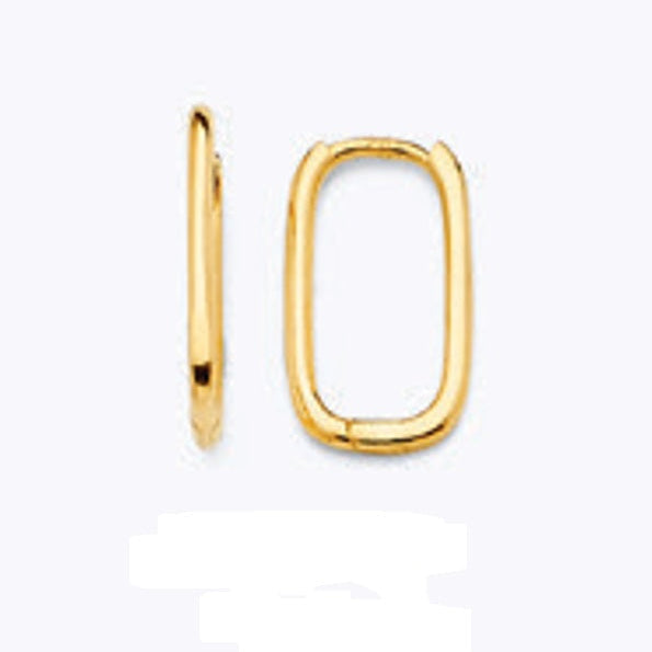 Petite Rectangle Huggie Hoop