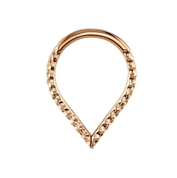 Hammered Teardrop Ring