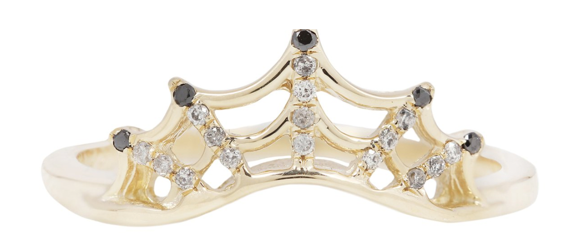 Pavé Web Ring - Slight Curve