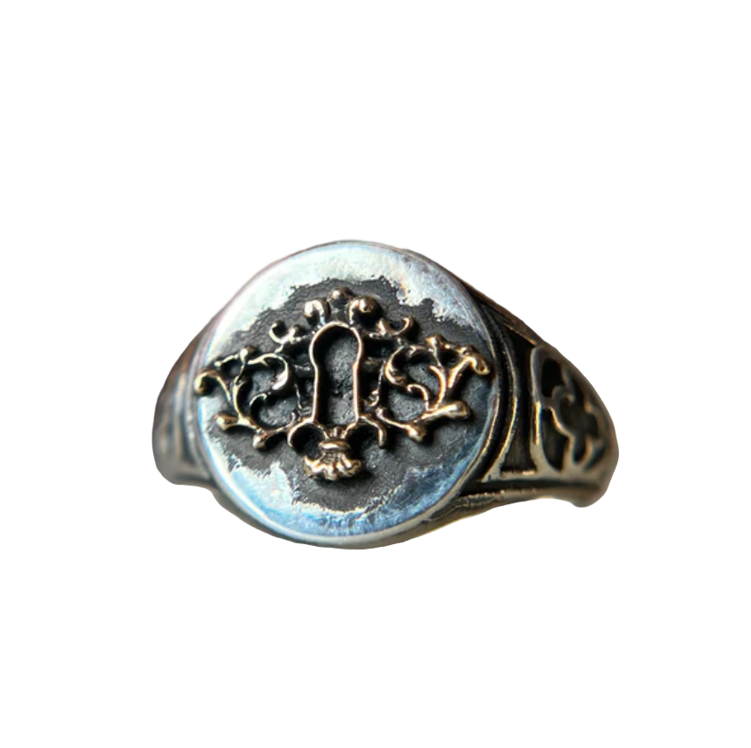 Secret Keyhole Signet Ring
