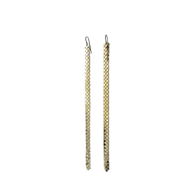 Slim Gold Mesh Earrings
