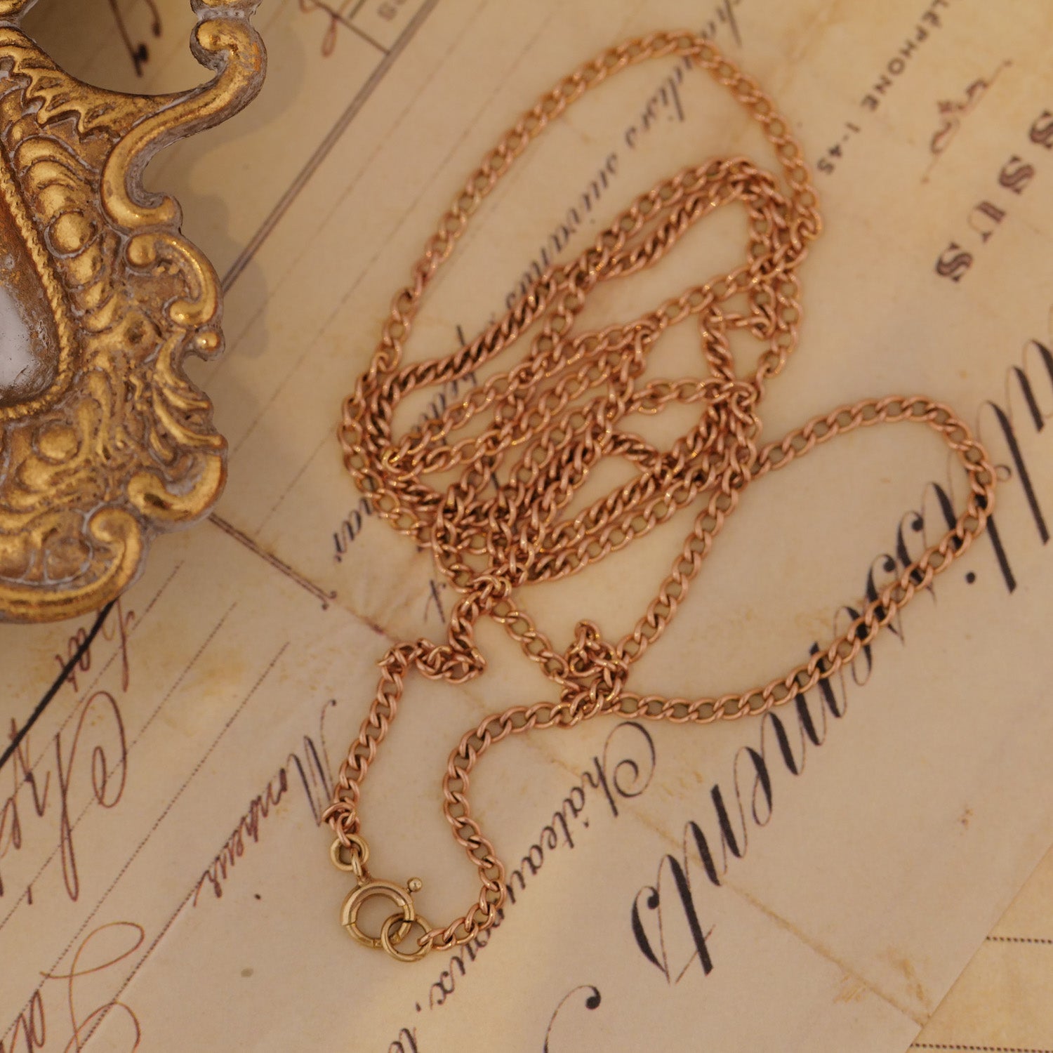 Vintage 9k Rose Gold Chain