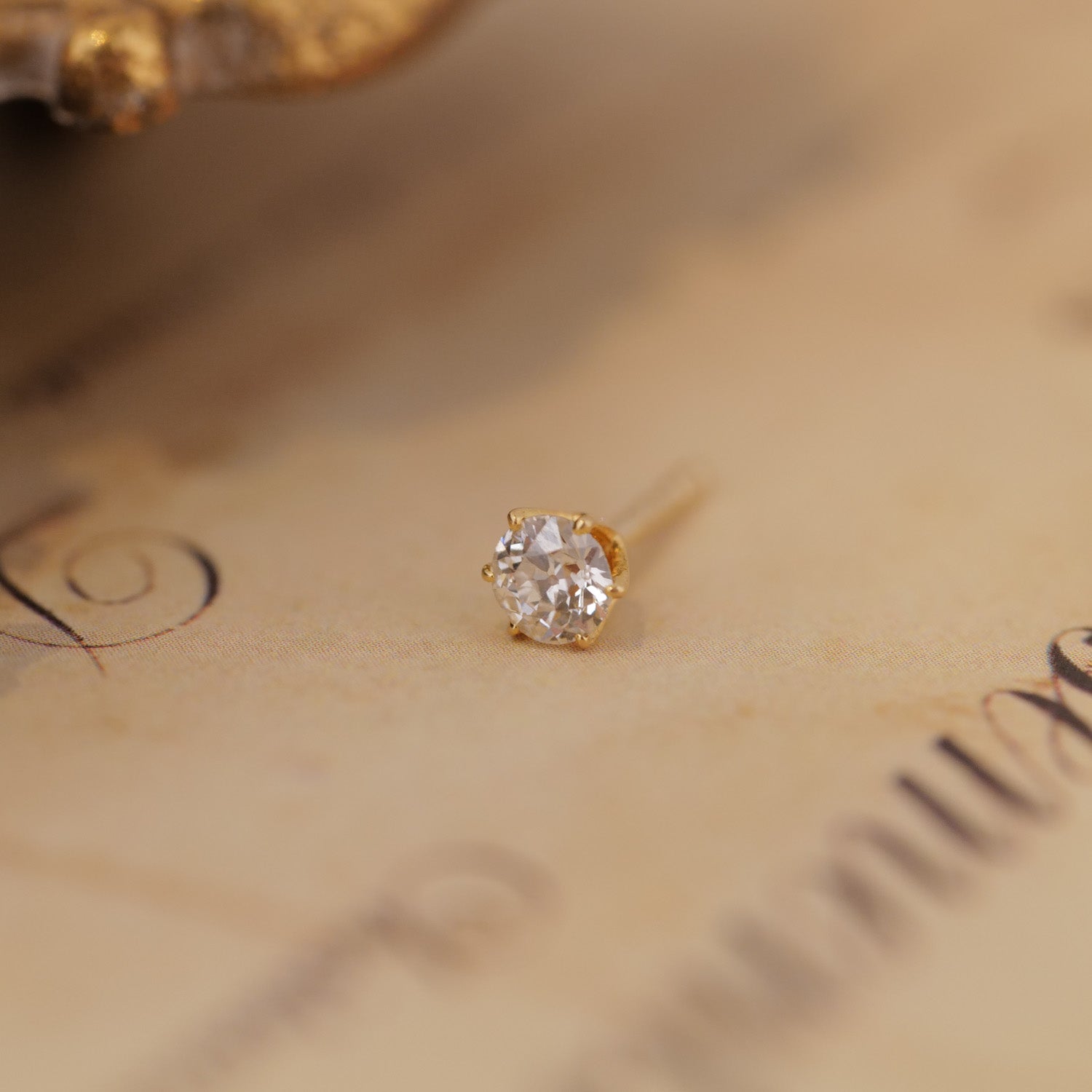 Old Euro Diamond Earring
