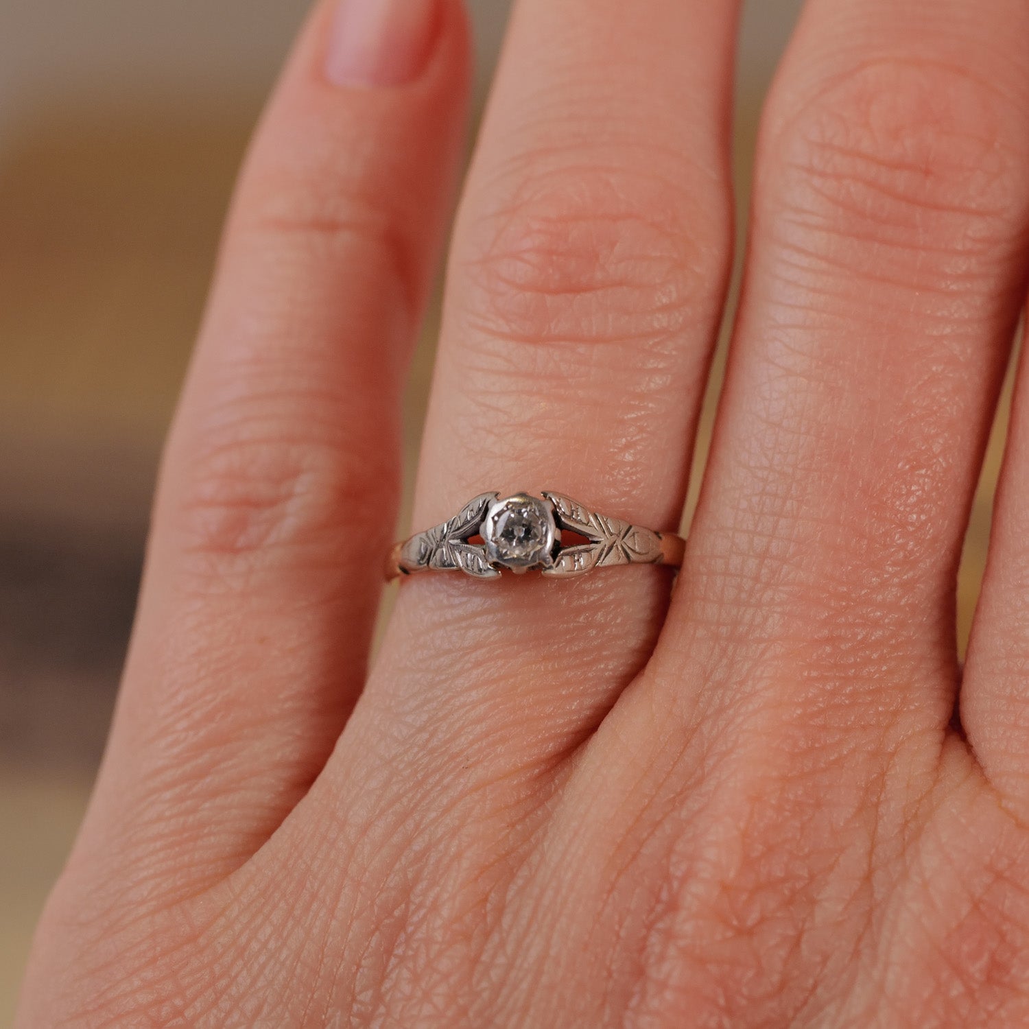 Vintage Diamond Solitaire Ring