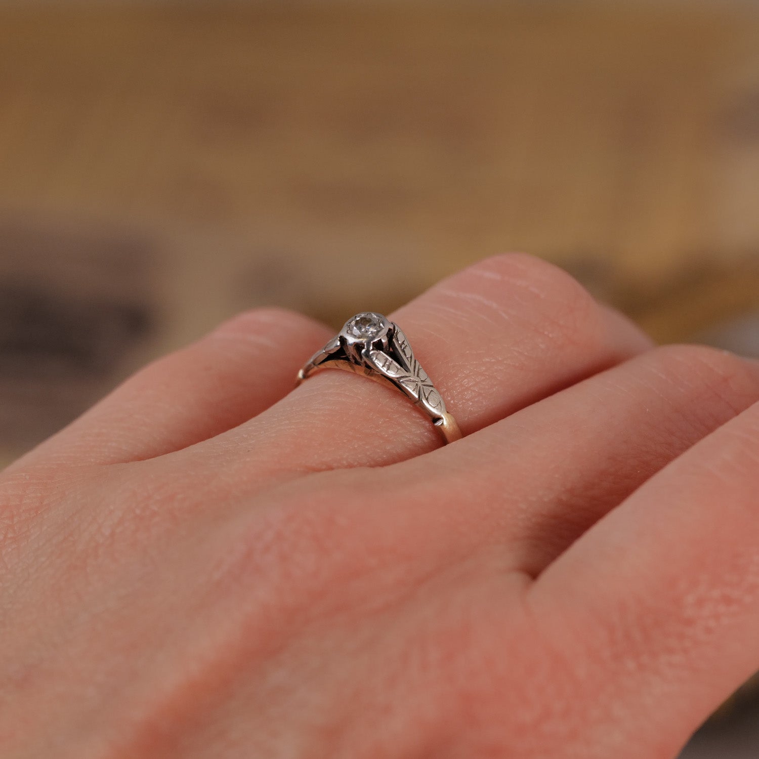 Vintage Diamond Solitaire Ring