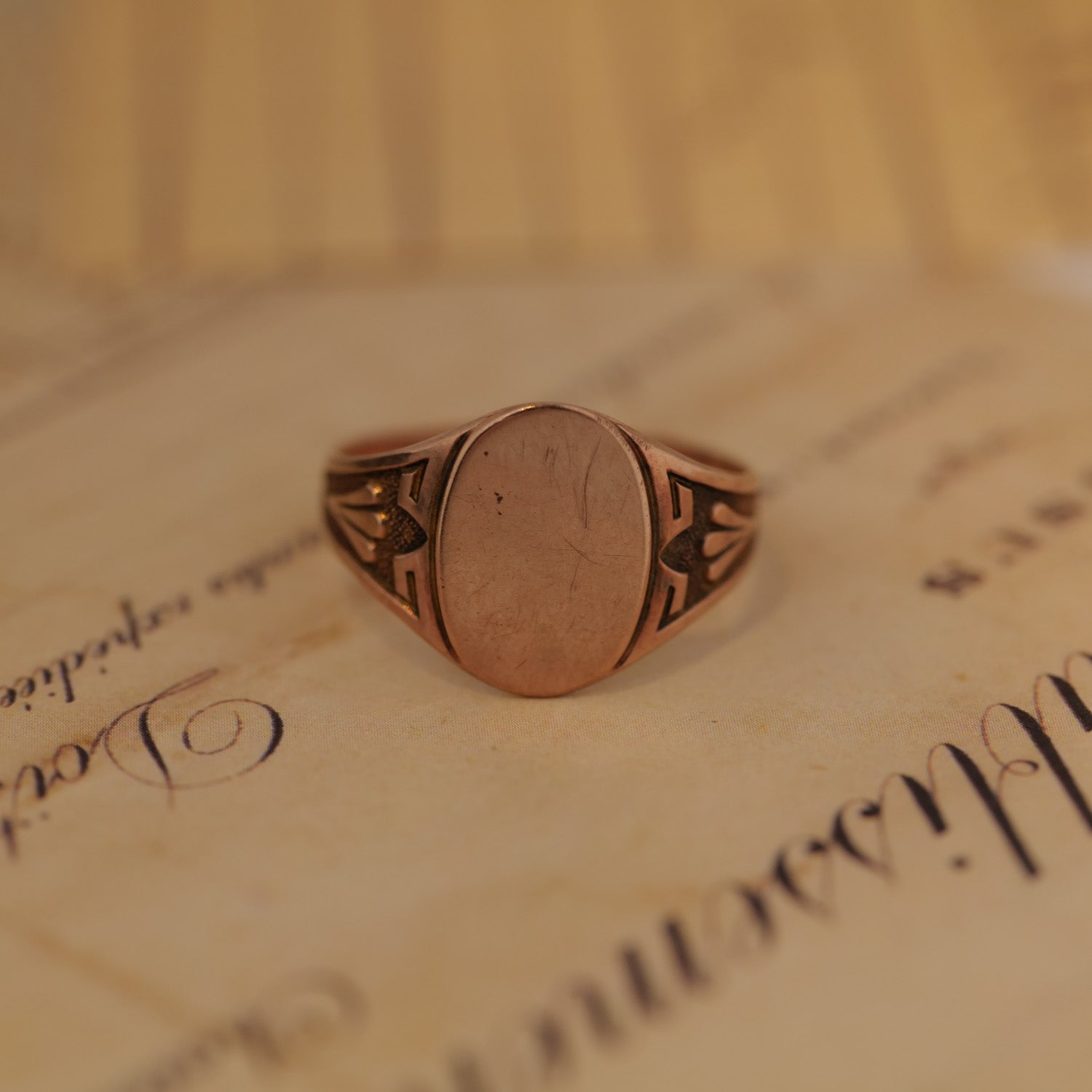 Vintage Oval Signet Ring
