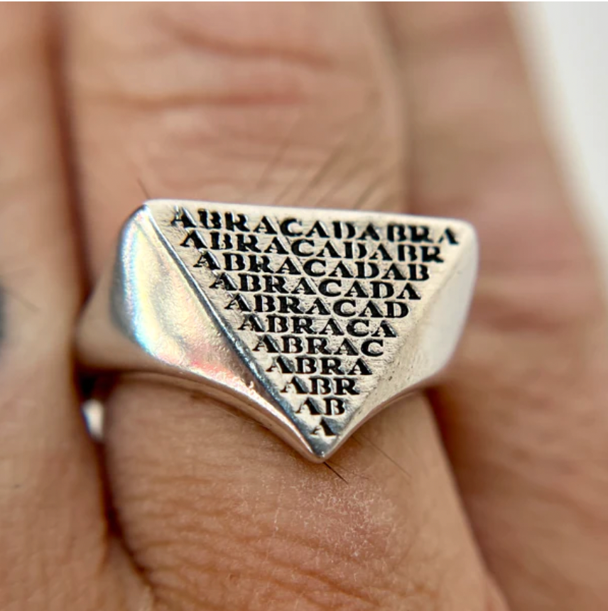 Abracadabra Signet Ring