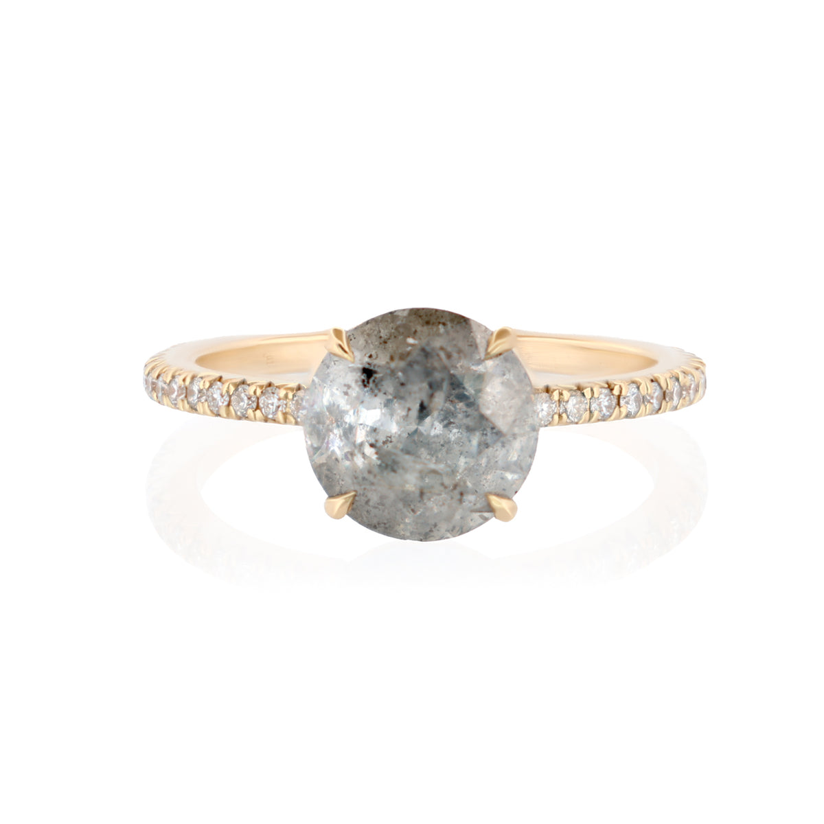Solitaire Ring - Salt & Pepper Diamond