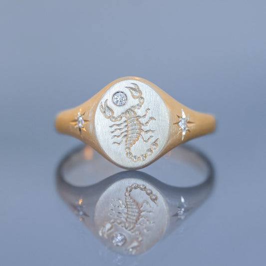 Diamond Scorpion Signet