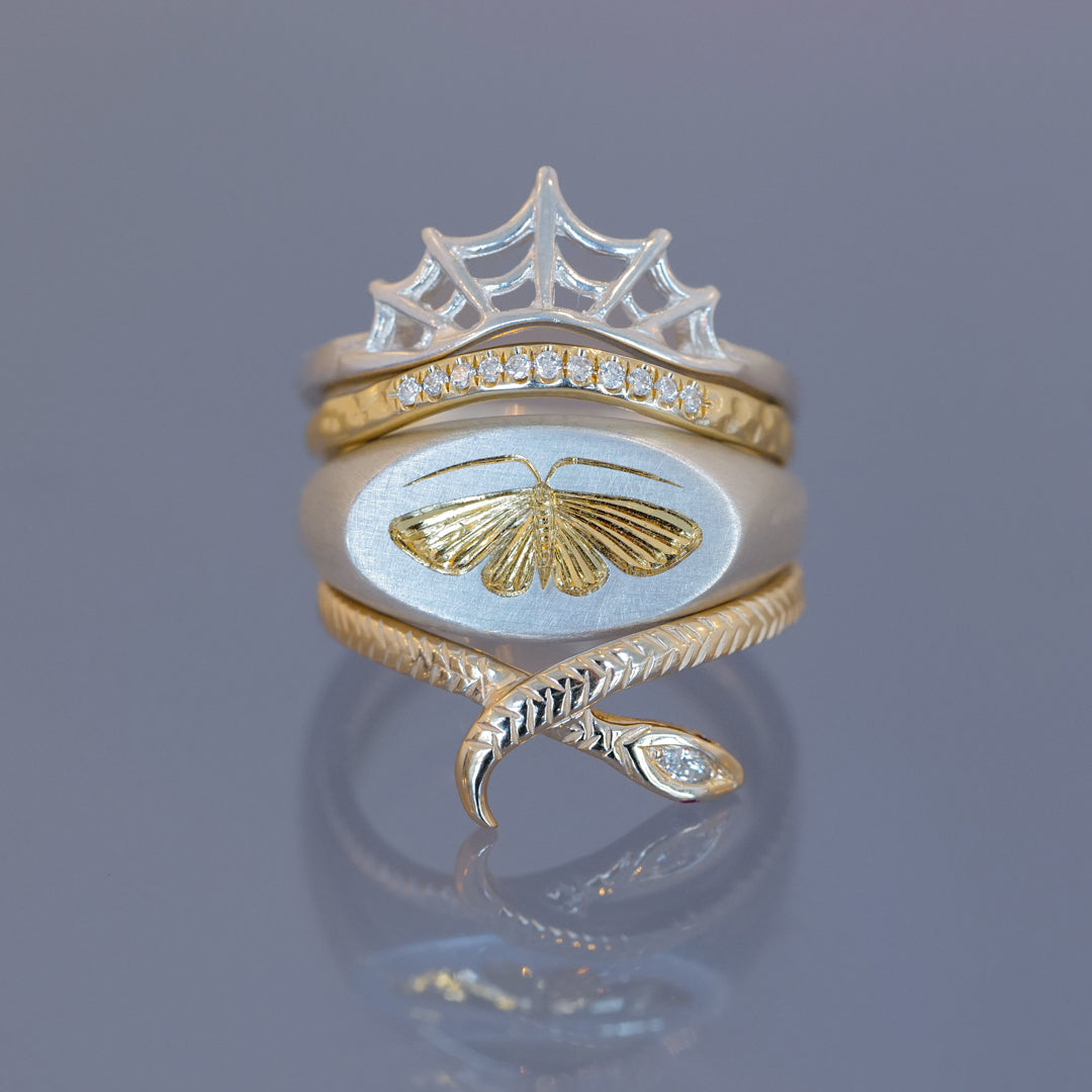 Moth Signet Ring