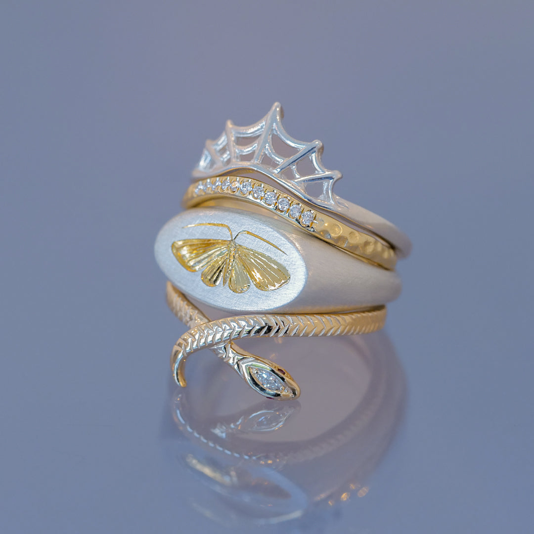 Moth Signet Ring