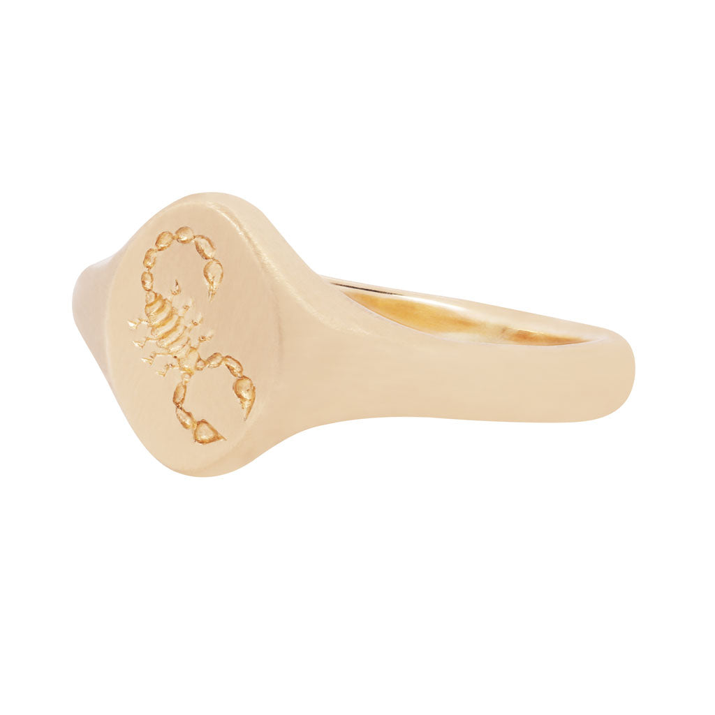 Tiniest Scorpion Signet Ring