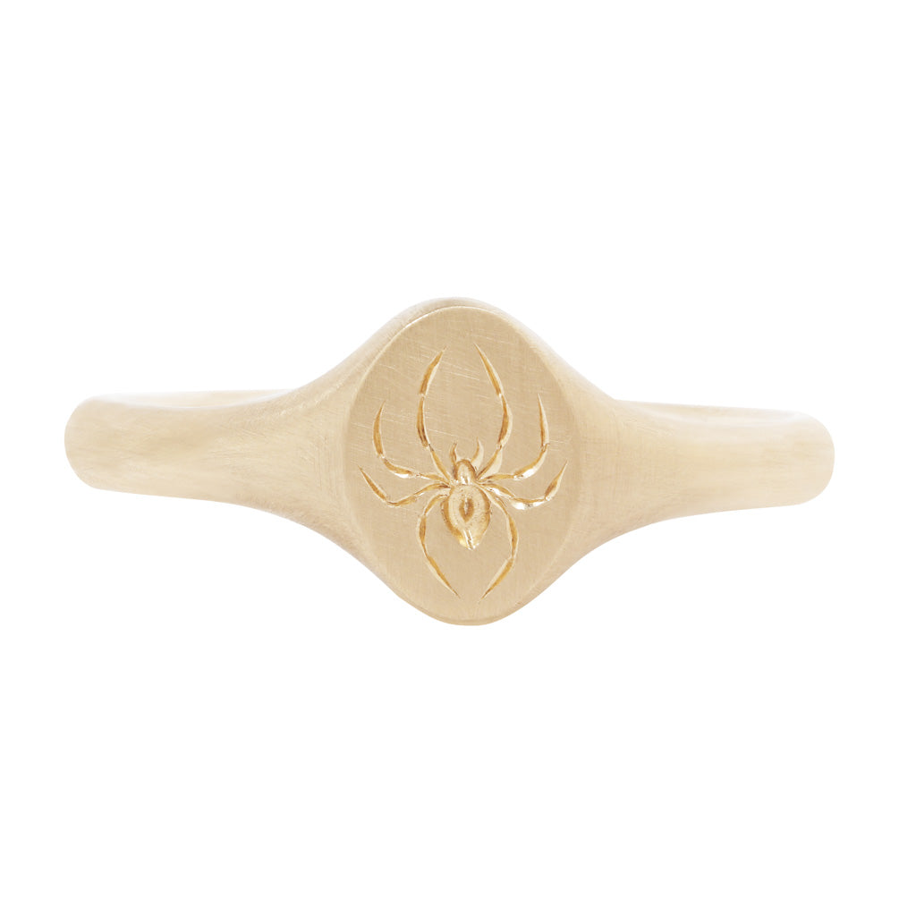 Tiniest Spider Signet Ring