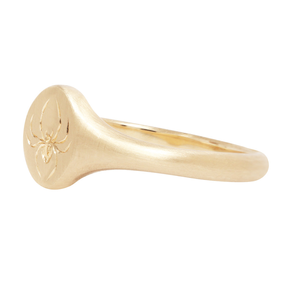 Tiniest Spider Signet Ring