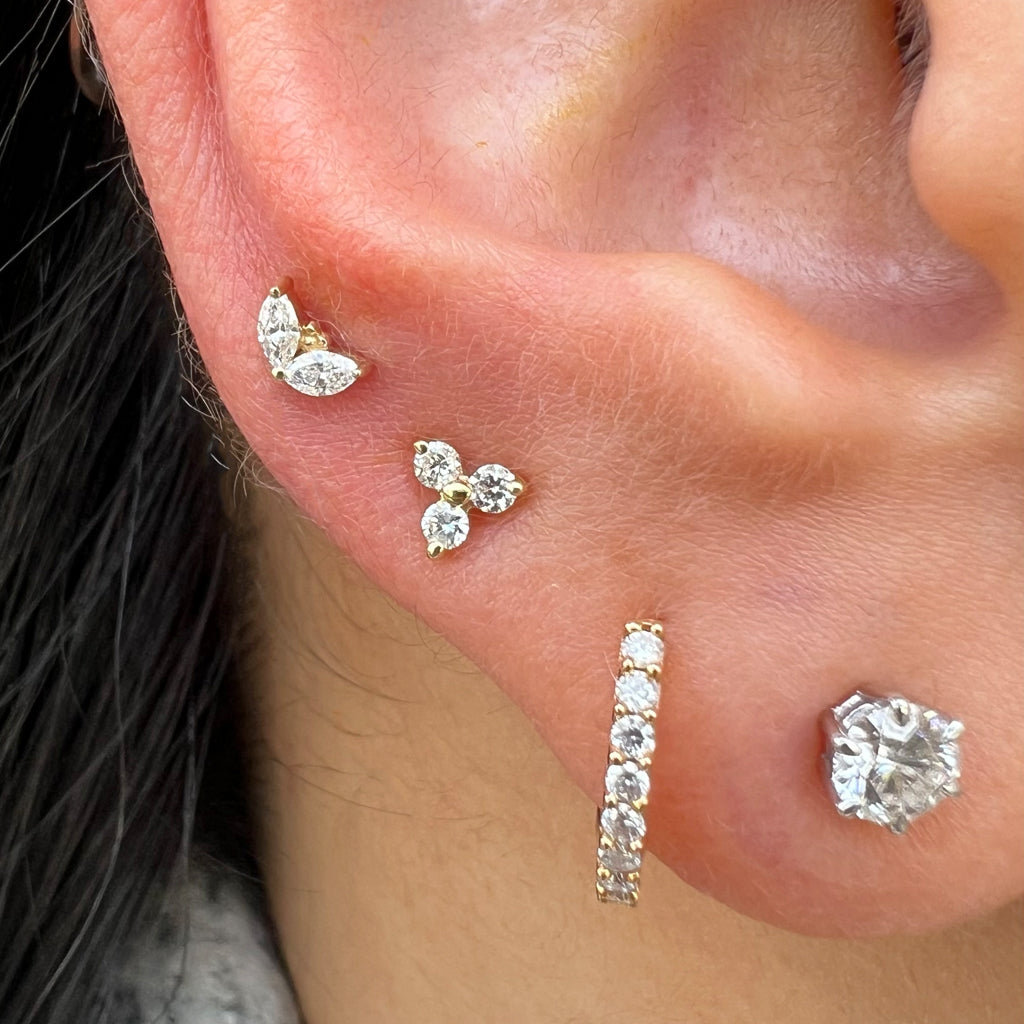 Bvla diamond stud earrings hotsell