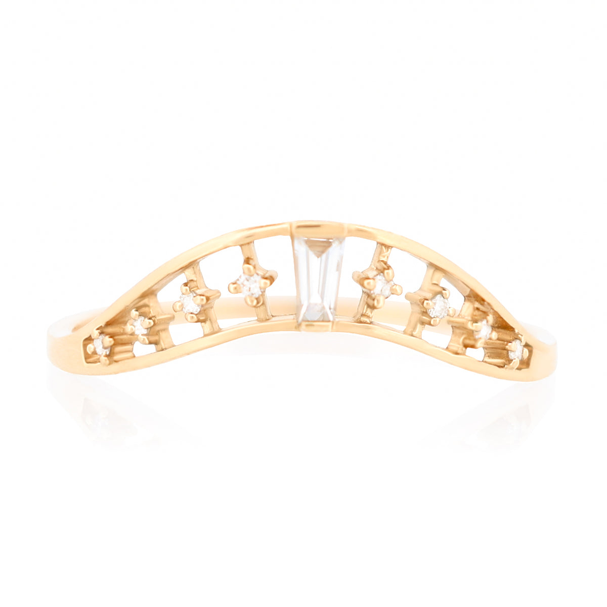 9 Diamond Crown Ring