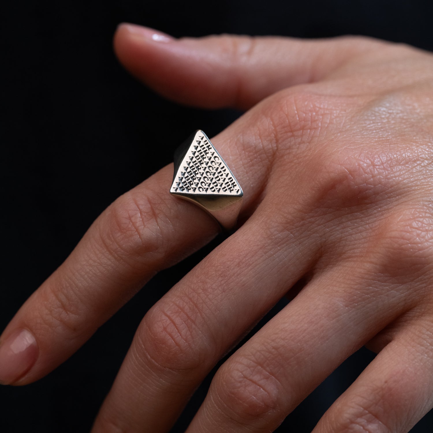 Abracadabra Signet Ring