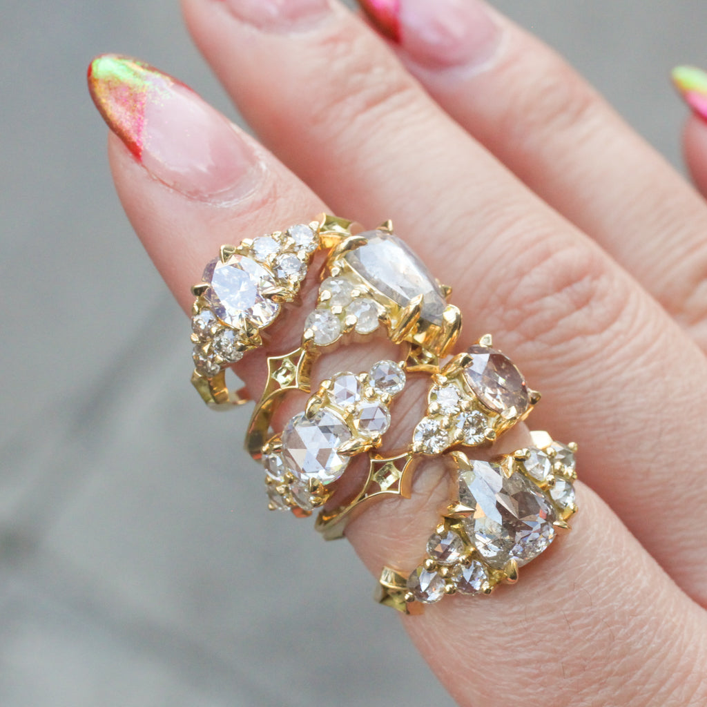 Nico Ring - Rose Cut White Diamond