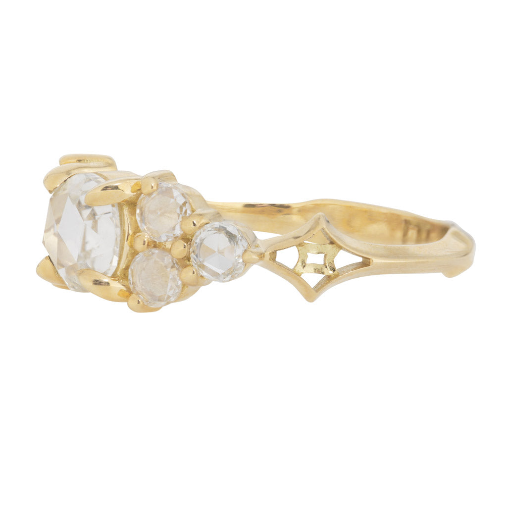 Nico Ring - Rose Cut White Diamond
