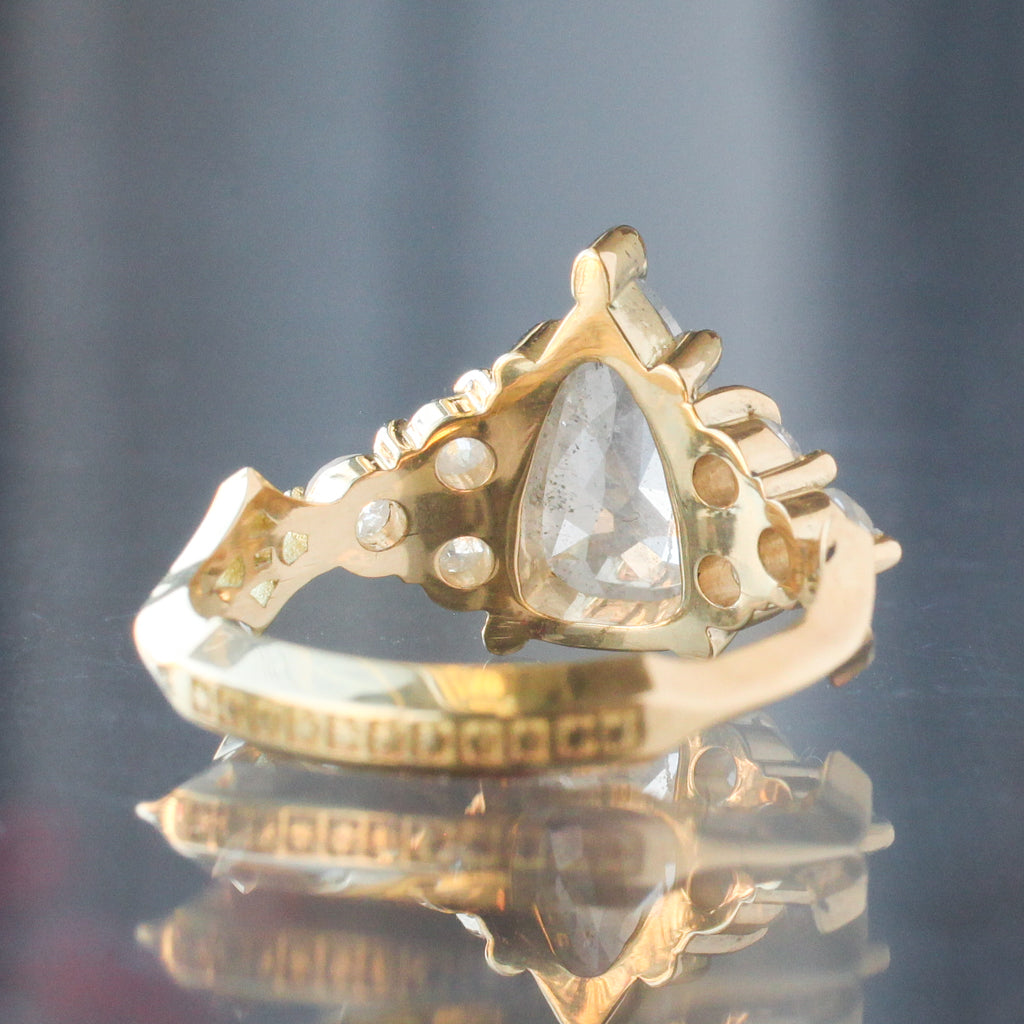 Vintage Gold Hollow Crown Shaped Queen | Wedding Bands & Co.