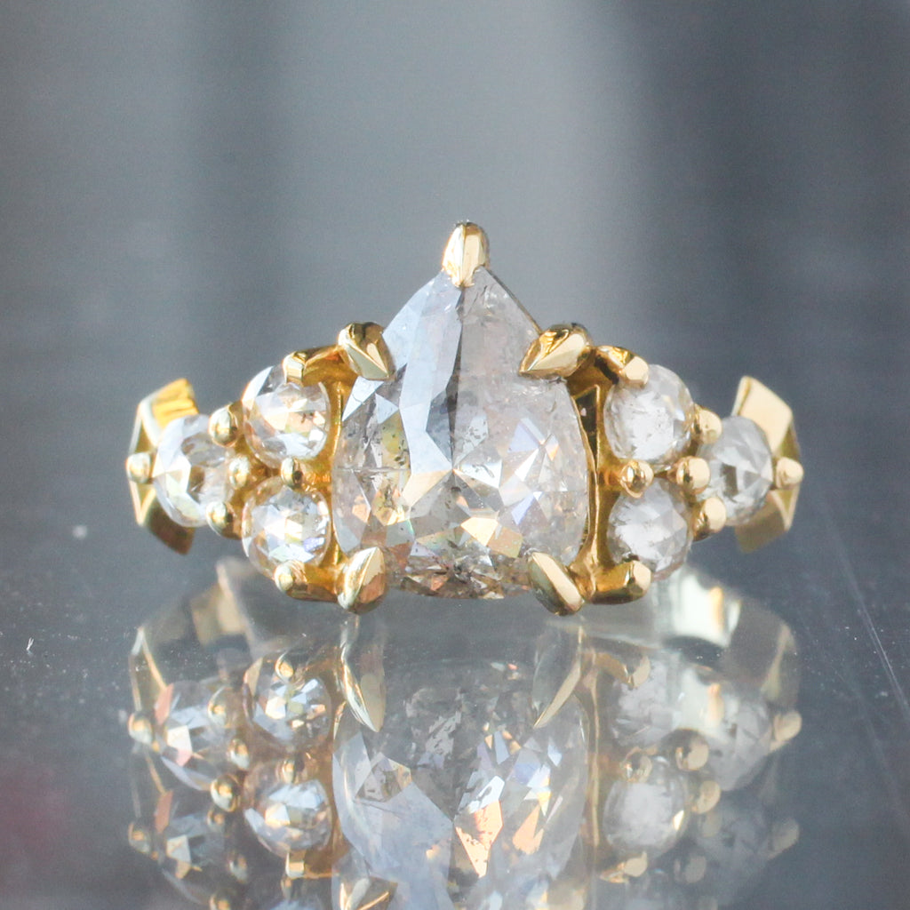 Nico Ring - Rose Cut Salt & Pepper Diamond (1.85ct)