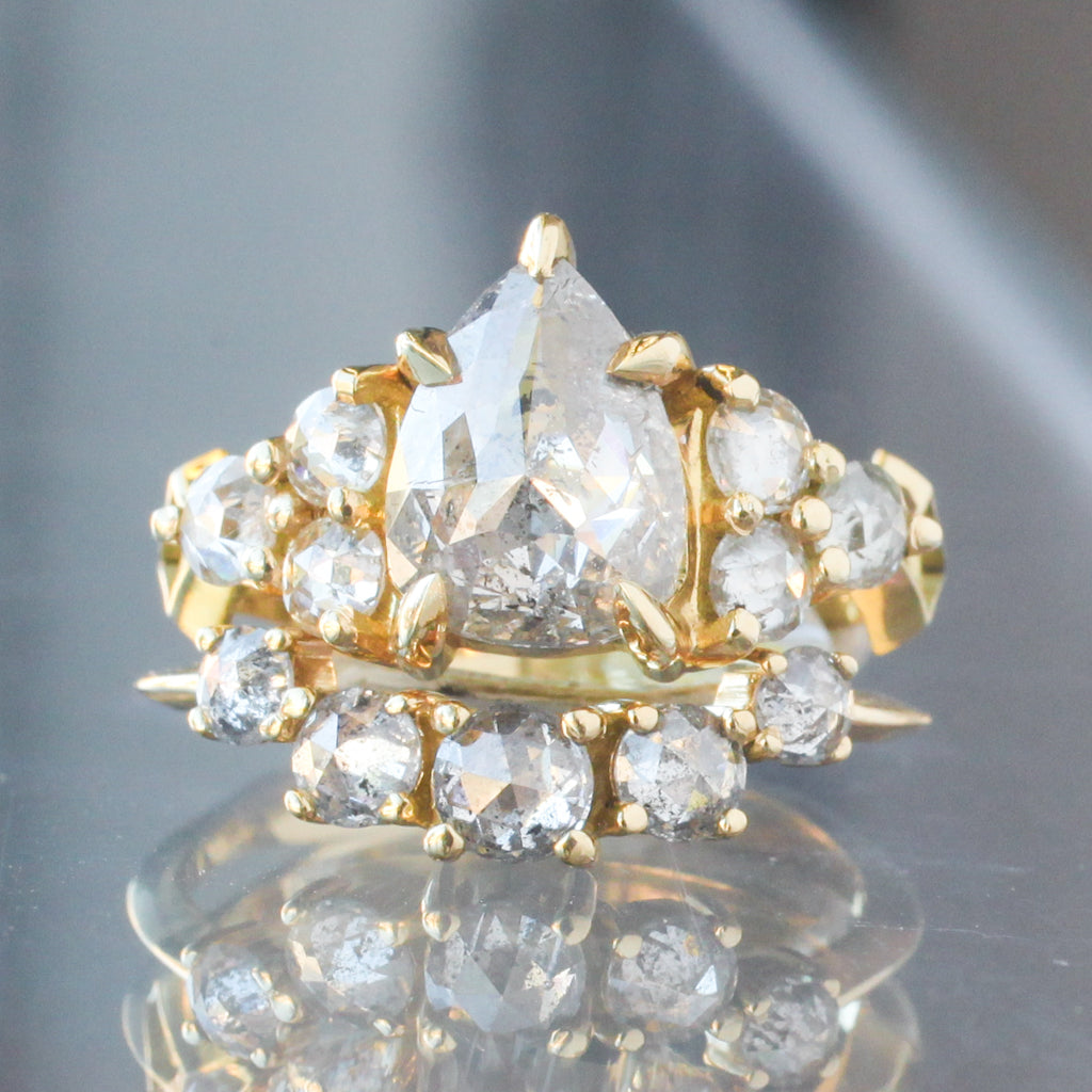 Nico Ring - Rose Cut Salt & Pepper Diamond (1.85ct)