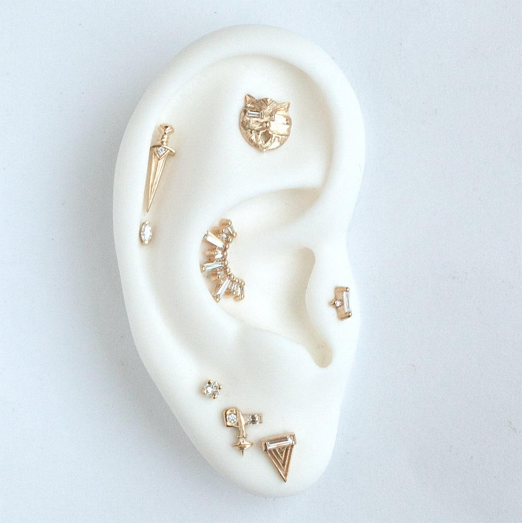 Glitch Face Stud