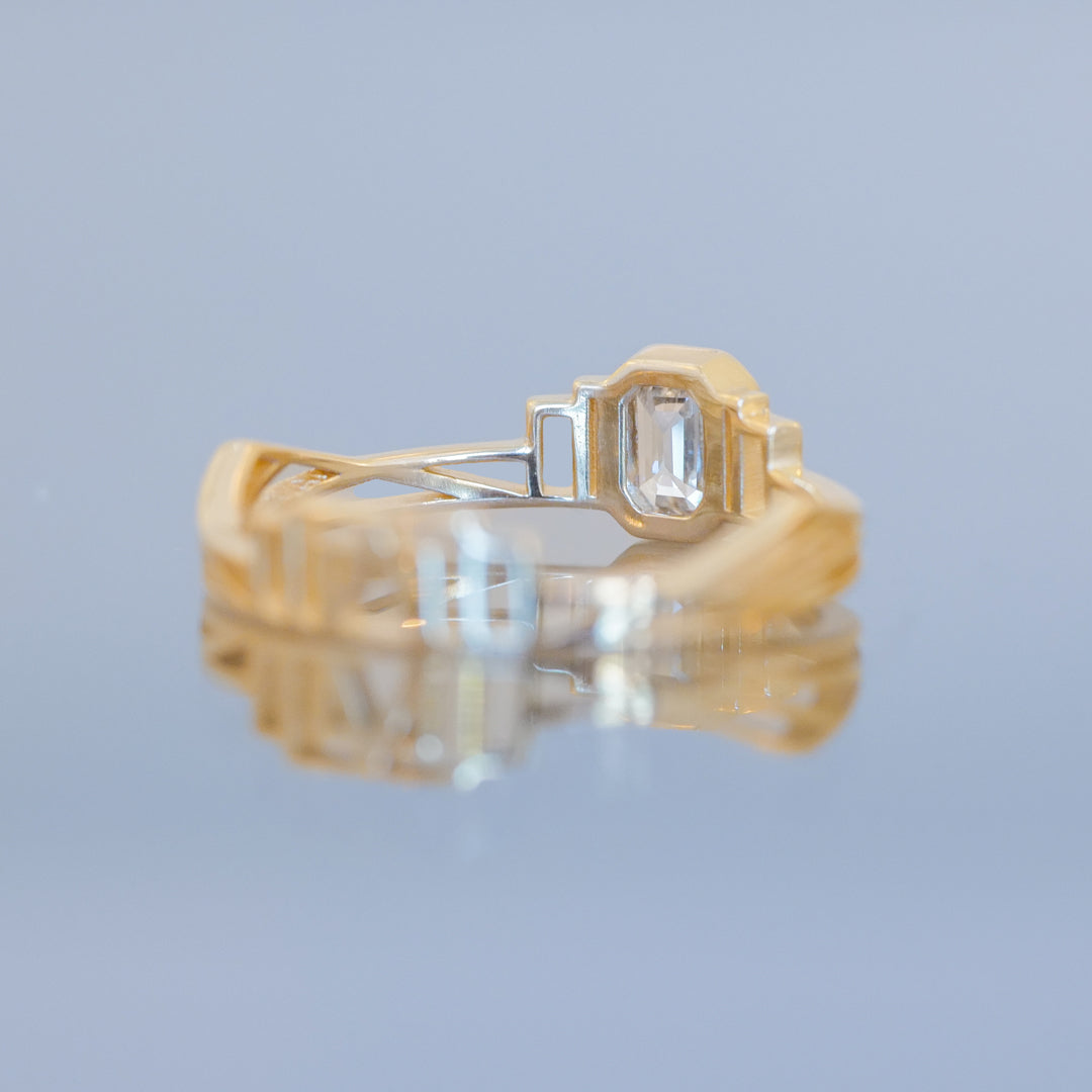 Dame Bloodgood Ring - White Emerald Cut Diamond